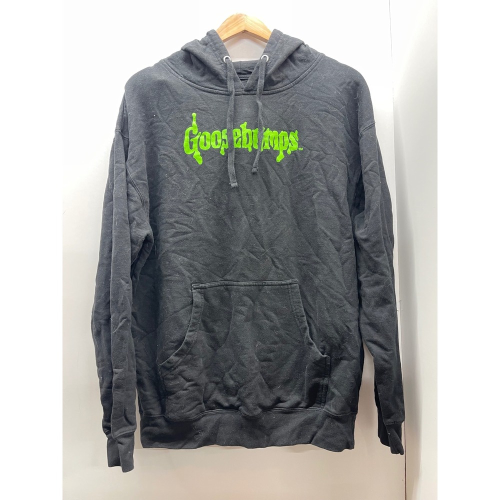 Goosebumps Welcome to Horrorland Hoodie Mens L Black Neon‎ Green Graphic VTG